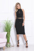 Lace top and skirt set F714 color Black