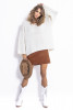 Loose sweater with wide sleeves F815 color Ecru