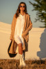 Woolen classic cardigan with pockets F1059 color Carmel