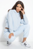 Hooded sweatshirt and trousers with prints F1076 color Sky blue