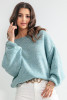 Oversize sweater F1159 color Blue