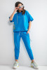 Loose set: hoodie and sweatpants F1172 color Blue