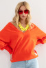 Blouse with ruching F1180 color Orange