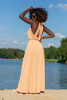 Long summer dress with open back F1251 color SAND