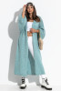 Long loose cardigan with a simple cut F1271 color BLUE