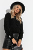 Classic braided sweater F1285 color Black