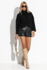 Loose turtleneck sweater F1270 color Black