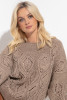 Elegant lacy sweater F1298 color Mocca