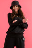 Classic knitted sweatshirt F1406 color Black