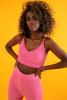 Knitted ribbed top with a shorter cut F1412 color SweetPink