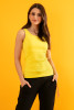 Cotton top with ribbed knitting F1188 color Yellow