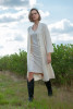 Long buttoned cardigan with pockets F1471 color Beige