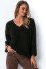 Sweater with a neckline F1469 color Black