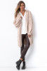 Openwork cardigan with a hood F1493 color Nude