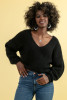 Merino wool sweater F1670 color Black