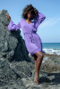 Boho style wrap dresses F1647 color Purple