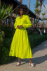 Long buttoned dress F1648 color LIME