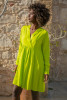 Short wrap dress made of viscose F1693 color LIME