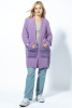 Woolen cardigan with pockets F1741 color Purple