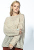 Classic sweater made from baby alpaca wool F1731 color Beige