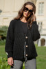 Classic Buttoned Short Cardigan F1733 color Black