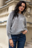 Light seamless alpaca wool sweater F1732 color Grey