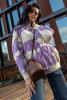 Warm, colorful cable-knit sweater F1752 color Purple