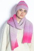 Colorful wool hat and scarf set F1753