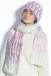 WOOL HAT AND SCARF SET WITH A CHUNKY KNIT F1768