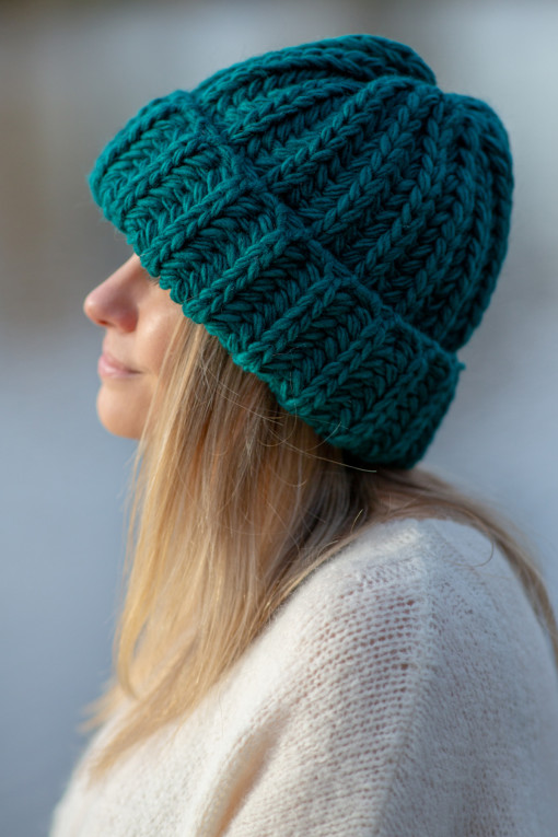 Chunky knit hat F1554