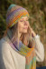 COLORFUL ALPACA WOOL HAT AND SCARF SET F1760