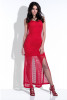 Lace maxi dress F413 red