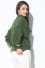 Oversized Aran pattern sweater F840 olive