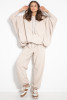 Hooded blouse and pants  F1078 beige