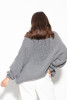 Oversized wool sweater  F1128 grey