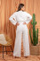 Knitted elegant summer set pants and tied sweater F1214 white