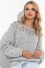 Sweter z ażurem o grubszym splocie Chunky Knit F1260 do pracy na wiosnę, na jesień