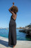 LONG SUMMER DRESS WITH OPEN BACK F1461 black