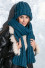 Chunky knit hat F1536 princesblue