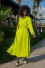 Long buttoned dress F1648 lime