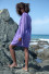 Boho style wrap dresses F1647 purple