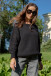 The classic seamless sweater with a round neckline F1737 black