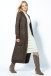 The classic cardigan made from undyed alpaca wool and Maco cotton F1744 brown