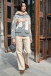 Hooded cardigan jacket with pockets F1742 grey