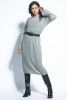 Seamless alpaca wool dress F1762 grey