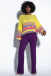 Kolorowy sweter F1820 yellow