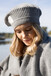 Wełniany beret F1906 grey